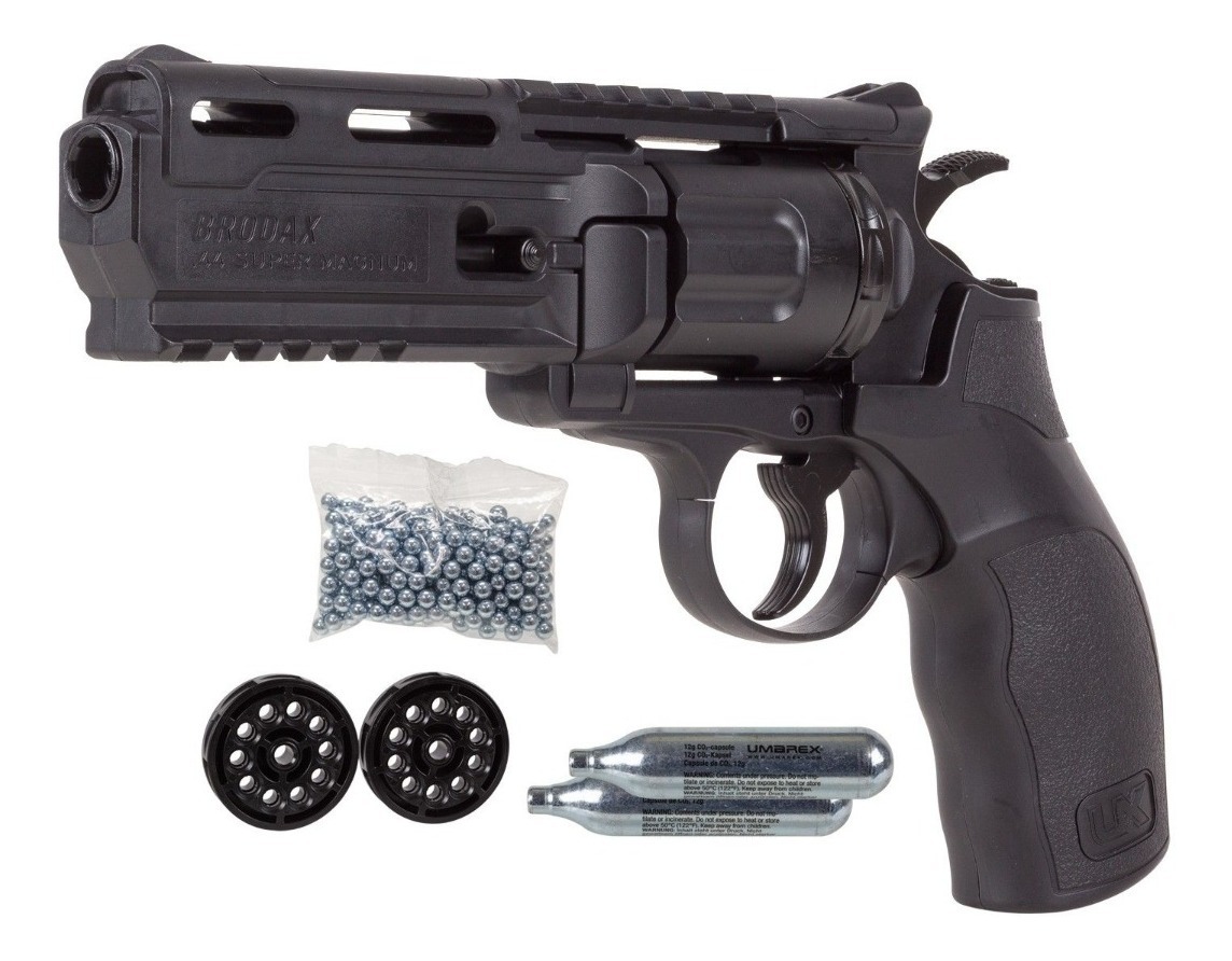 Revolver Brodax Gas Co2 Calibre 4.5mm Airgun Umarex Meses sin intereses