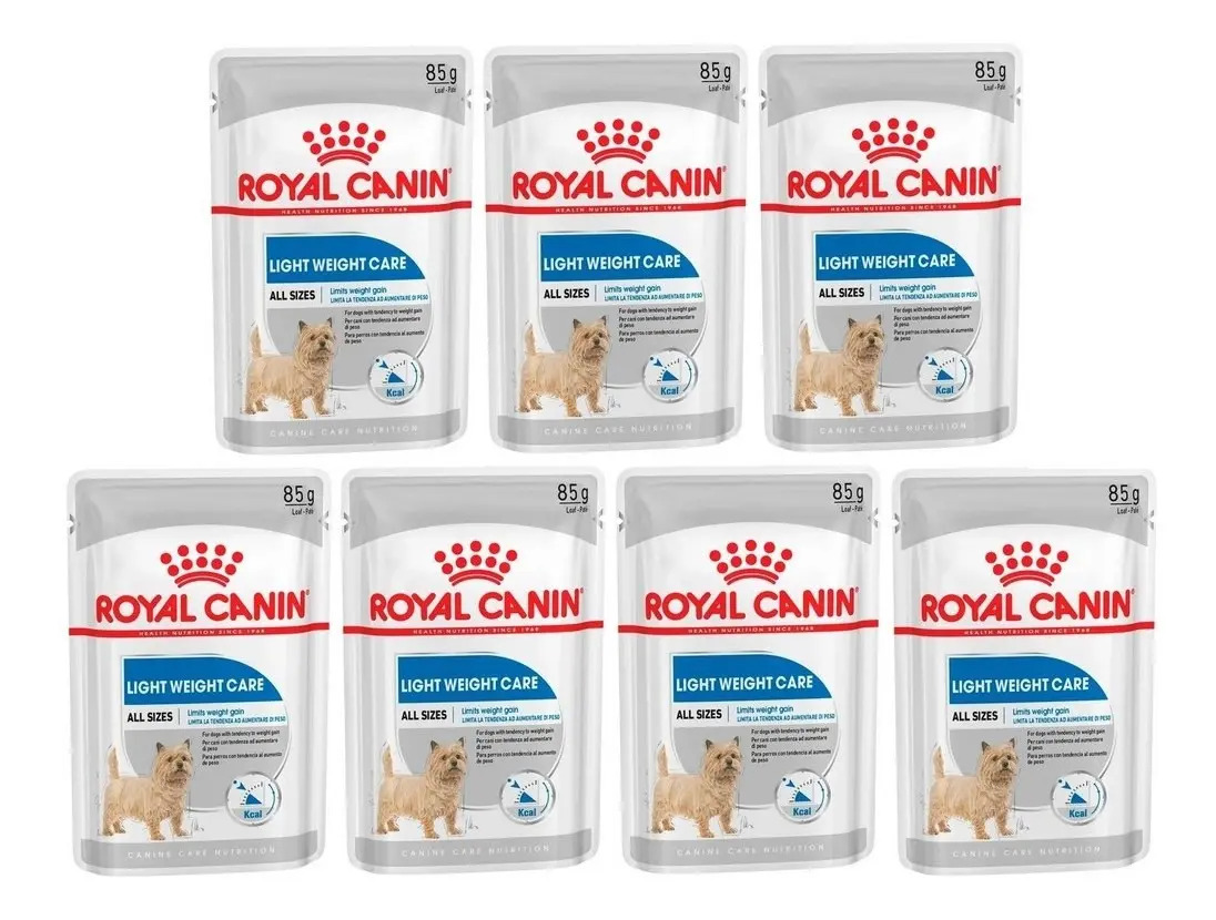 Kit 7 Unidades Royal Canin Ração Sachê Light Weight Care 85g Mercado Livre