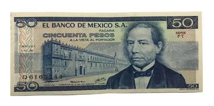 De Colección 50 Pesos Mexicanos De 1978 Benito Juarez Mercado Libre