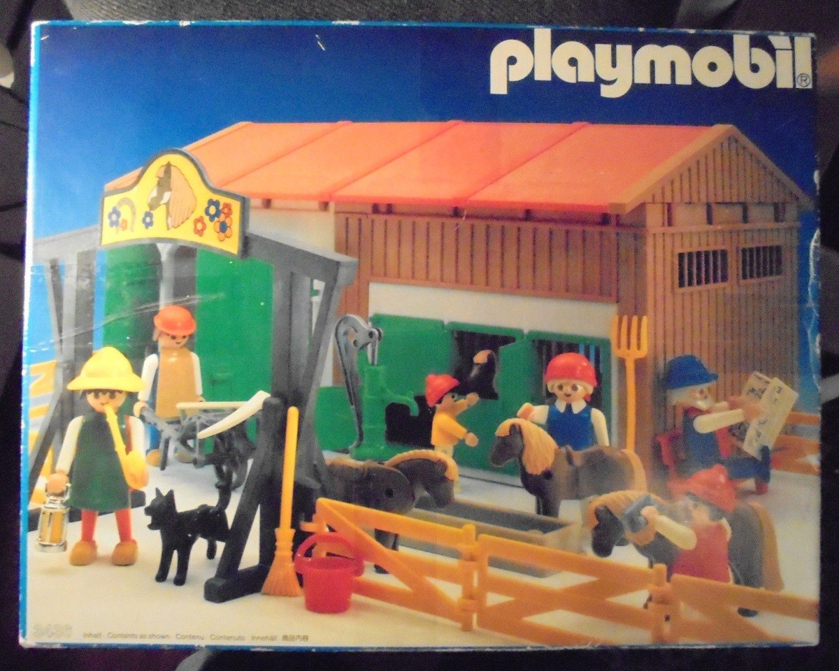 Playmobil Set 3436 Granja De Ponys De Los 80s Vintage Granja Mercado Libre