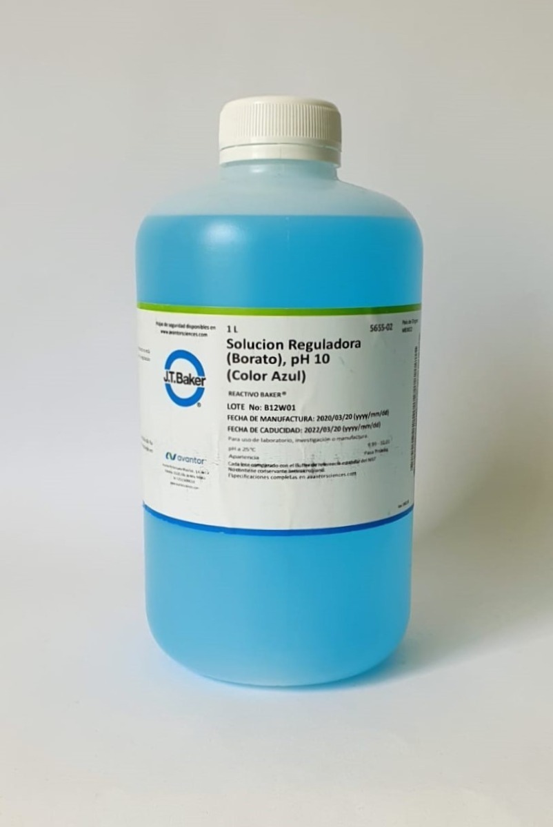 SoluciÃ³n Buffer (borato), Ph 10, Color Azul Jt Baker Mercado Libre