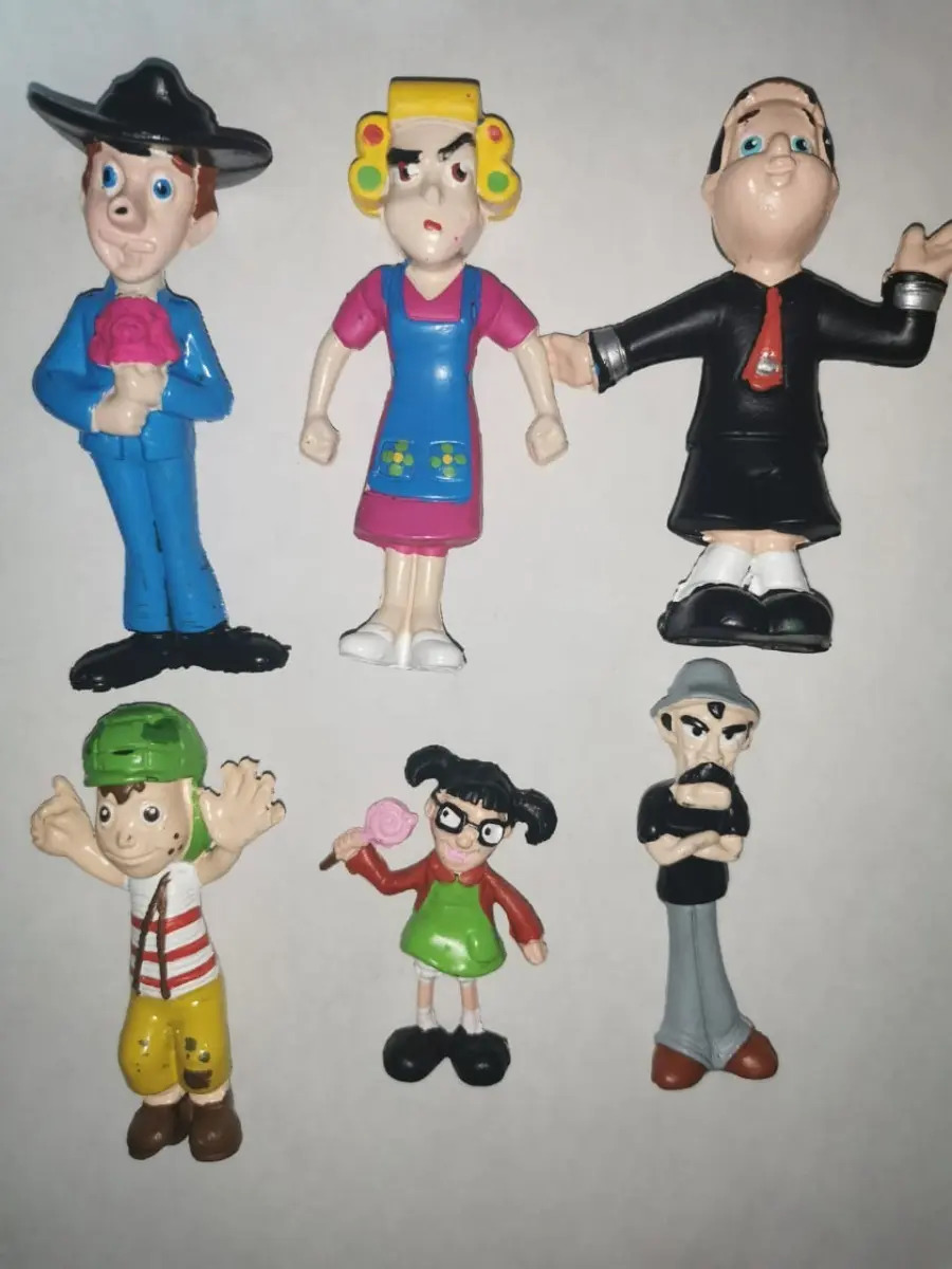 Lote D 6 Mini Figura Chavo Del 8 Don Ramón Chilindrina Kiko Mercado Libre