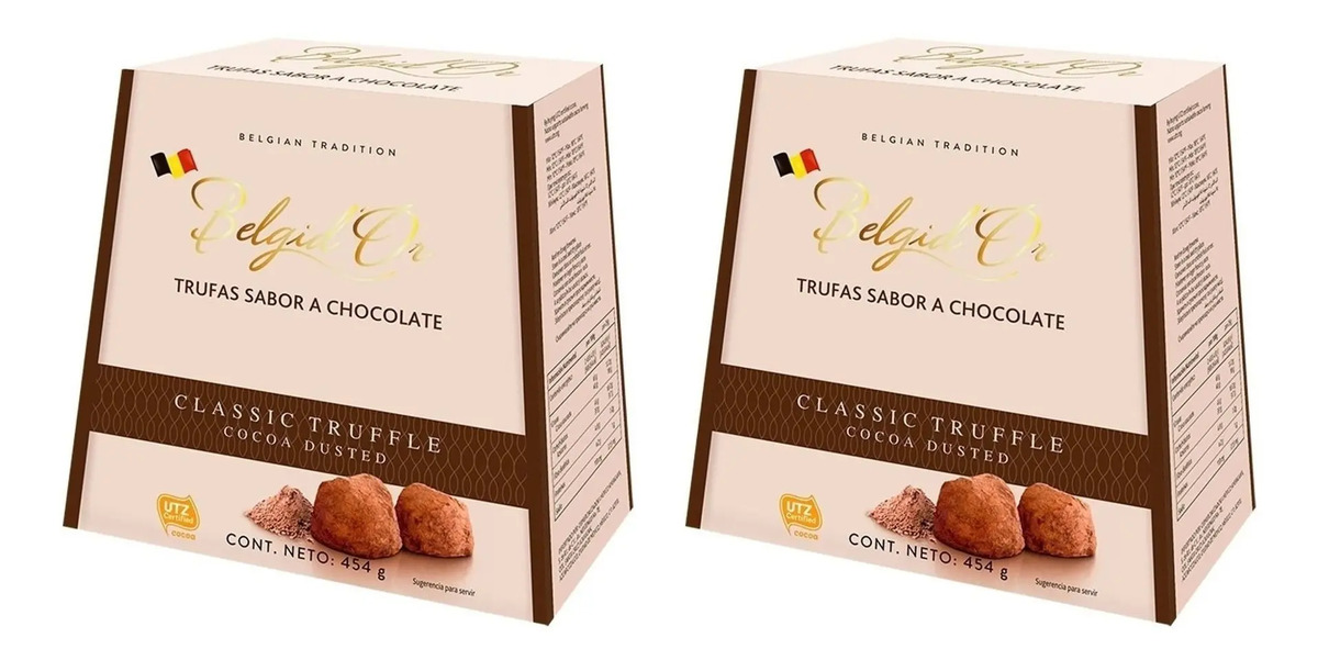 Kit 2 Truffles Belgian Trufas Chocolate Tradicional 454g Frete grátis
