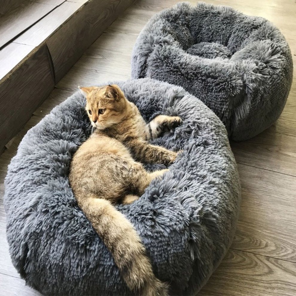 Cama Redonda De Felpa Para Gato Suave Para Mascota, Cama Par Mercado