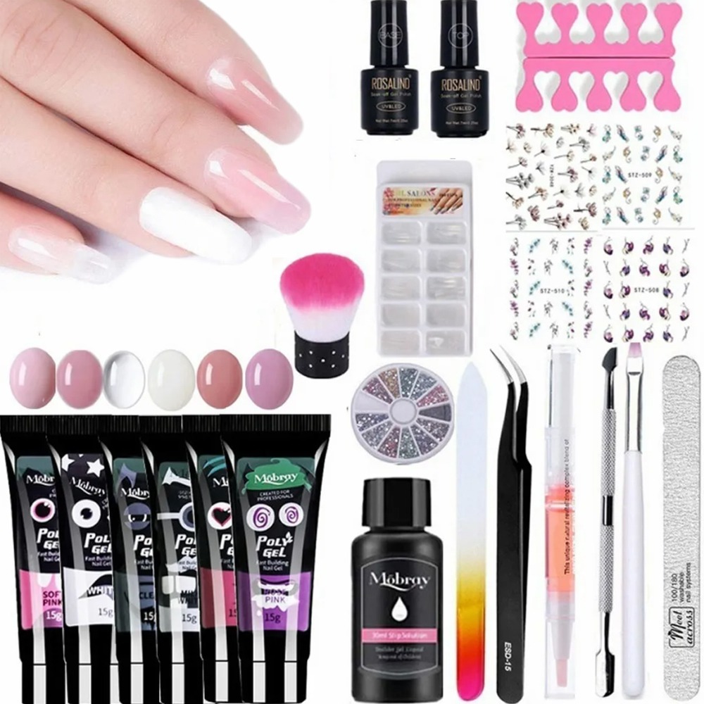 Kit Unhas Gel Cabine Fibra Acrígel Xed Uñas Se Mercado Libre