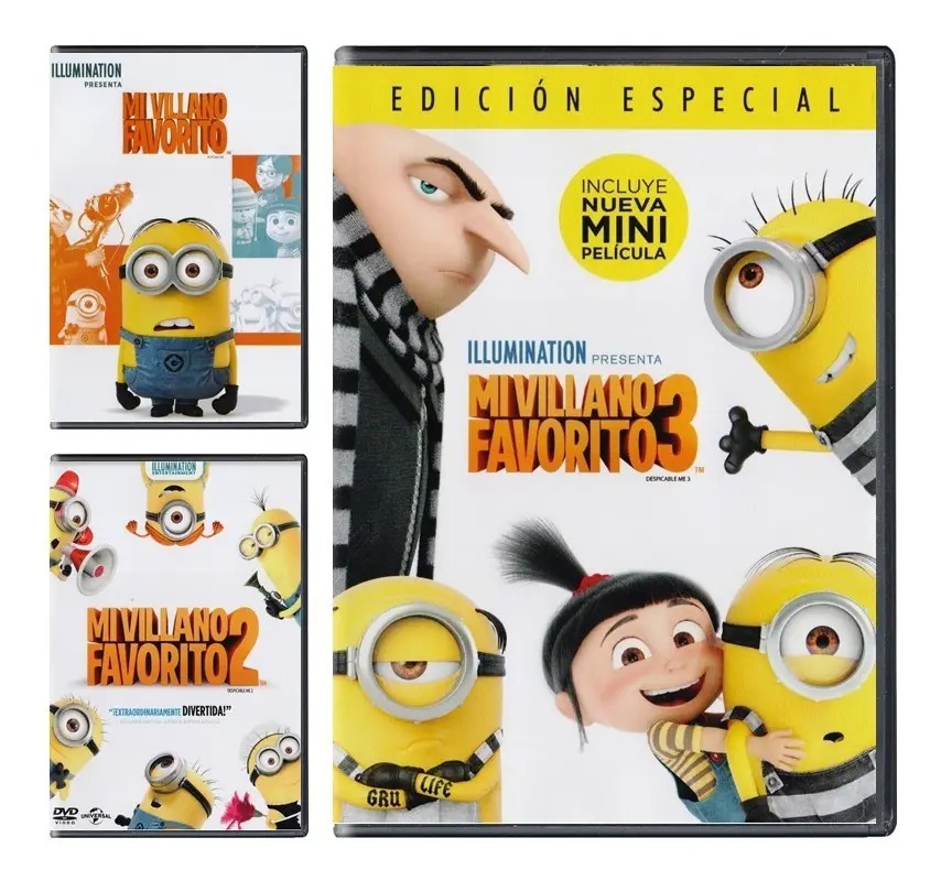 Mi Villano Favorito 1 2 3 Trilogia Paquete 3 Peliculas Dvd Mercado Libre