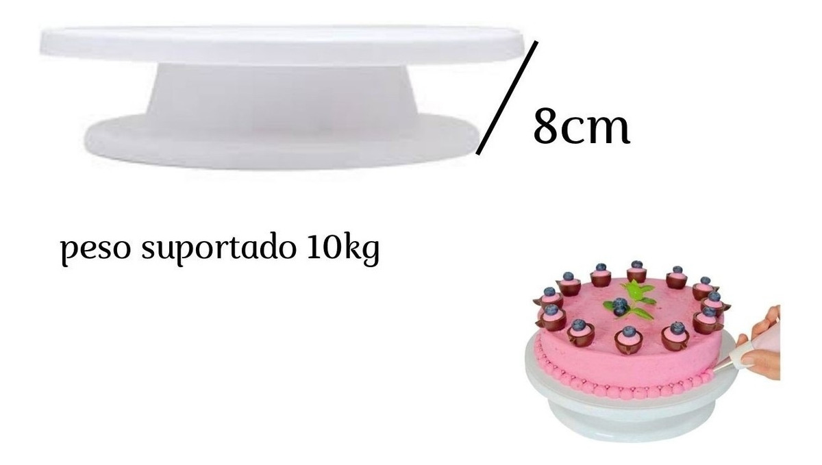 Bailarina Giratoria Confeitar Bolo, 3 Espatulas Confeitaria Mercado Livre
