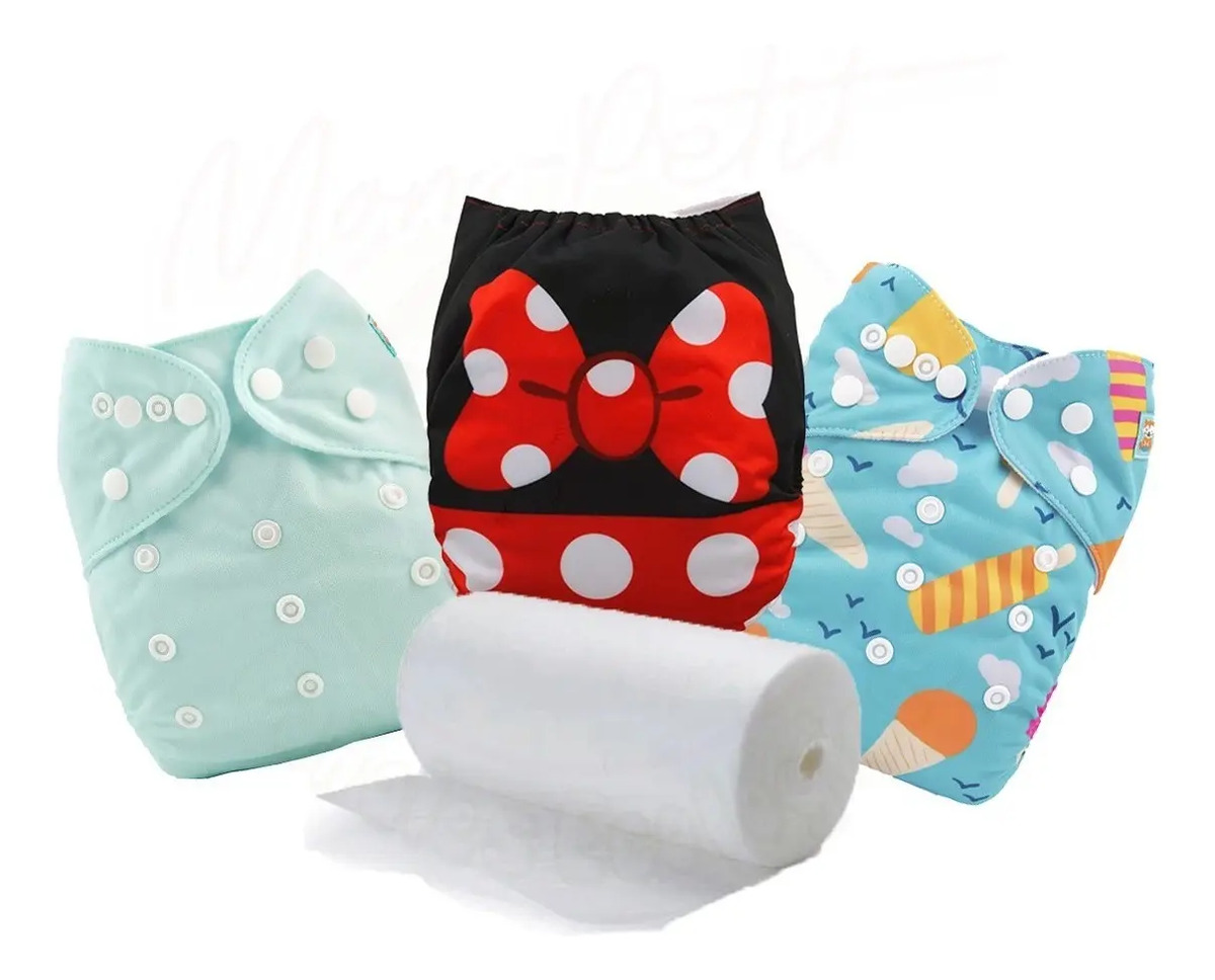 3 Pañales De Tela Ecológicos Alva Baby + 1 Filtro De Bambú Mercado Libre
