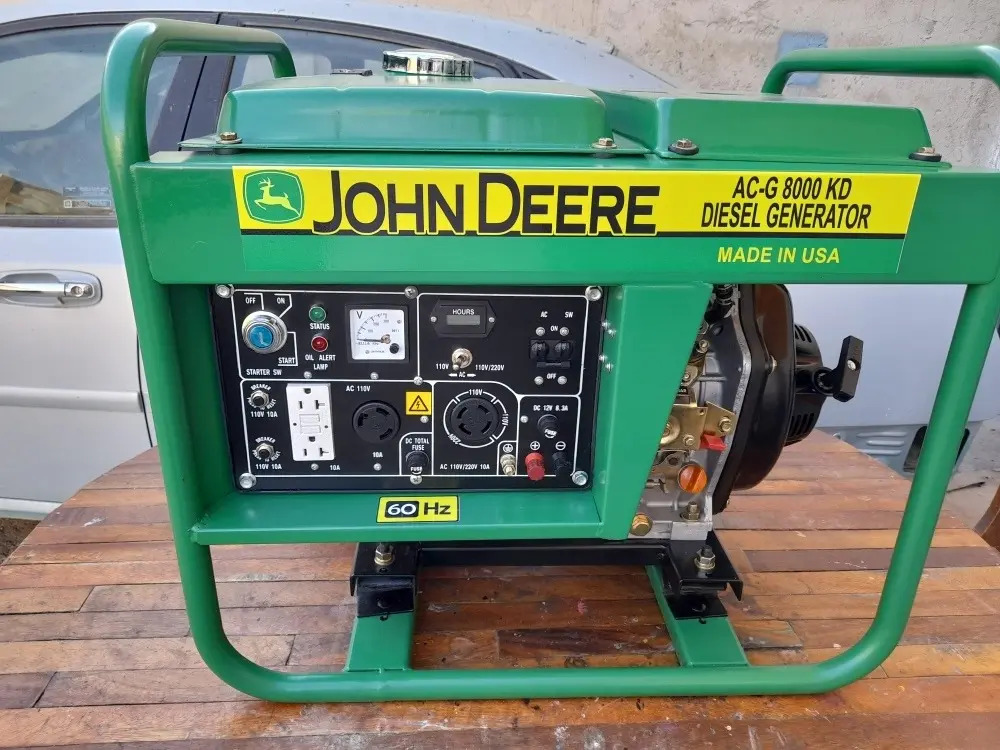 Planta Eléctrica Jhon Dehere De 8000 Watts A Gasoil 110/220 Mercado Libre
