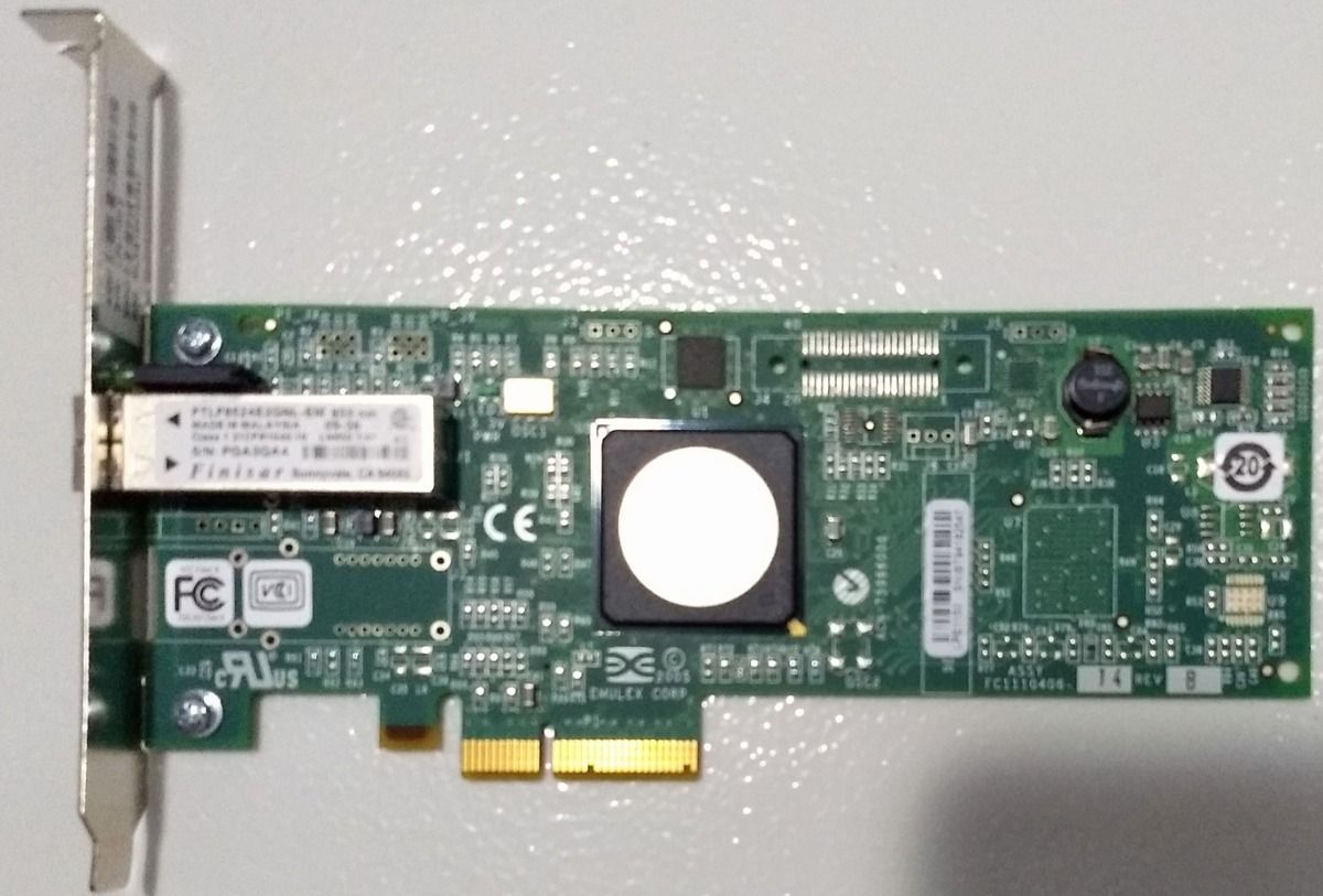 Placa Fibra Optica Pci Express Emulex Ftlf8524e2gnl Em 850nm Mercado