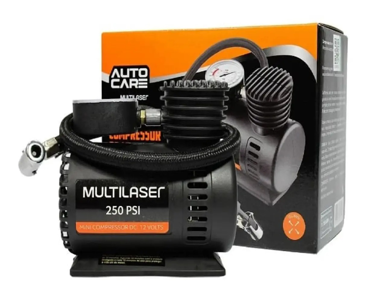 Mini Compressor De Ar Elétrico Portátil Multilaser 12v Carro Mercado