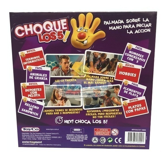 Choque Choca Los Cinco 5 Juego De Mesa Original Toyco Mercado Libre