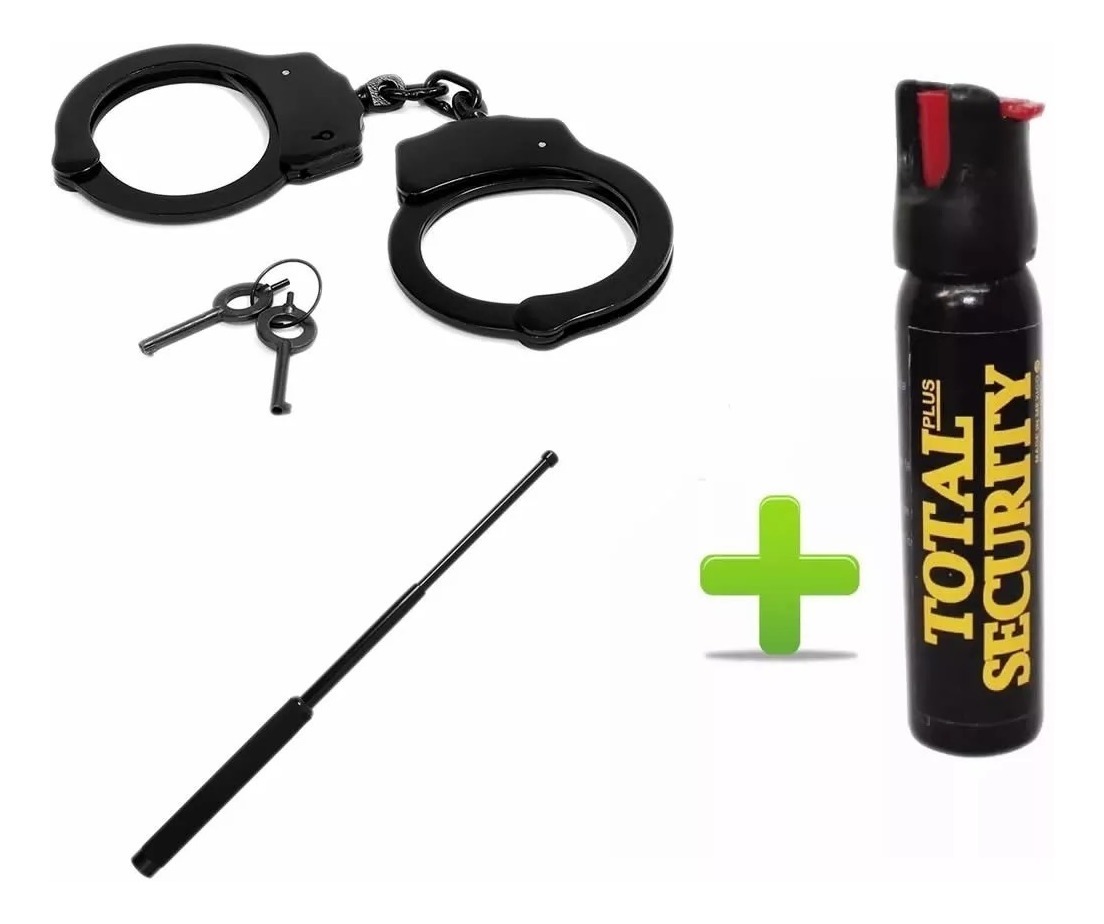Kit Defensa Personal Baston Retractil + Esposas + Gas 135g Mercado Libre