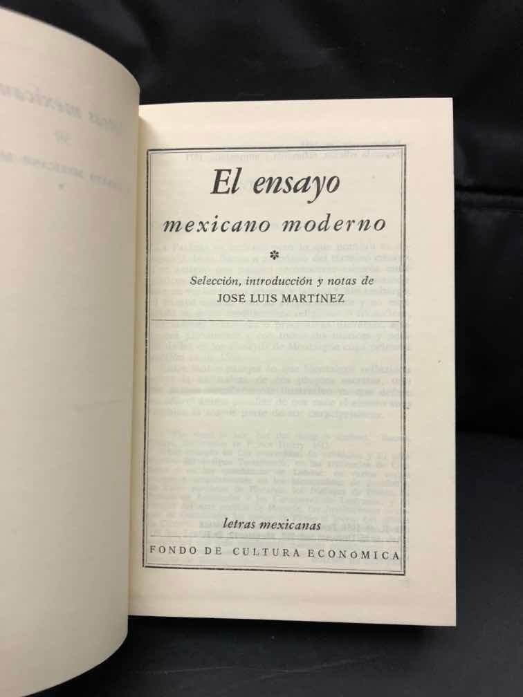 El Ensayo Mexicano Moderno, 2 Vol. José Luis Martínez. Fce. Mercado Libre