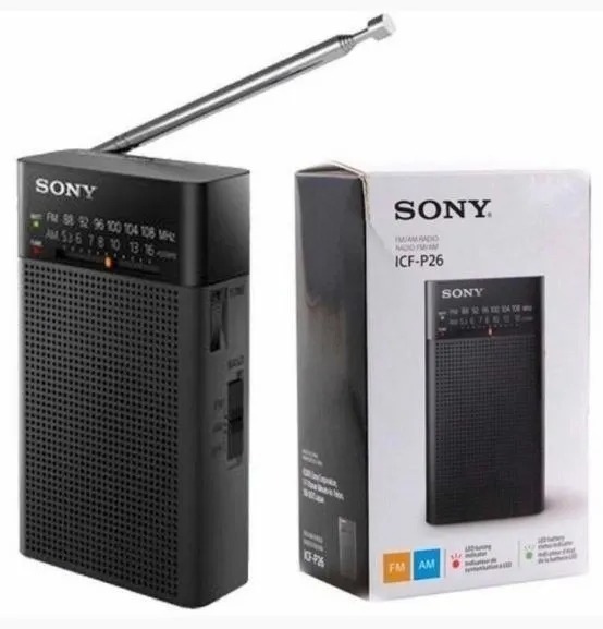 Rádio Portátil Mini Bolso Sony Pilhas Am/fm Icfp26 Mercado Livre