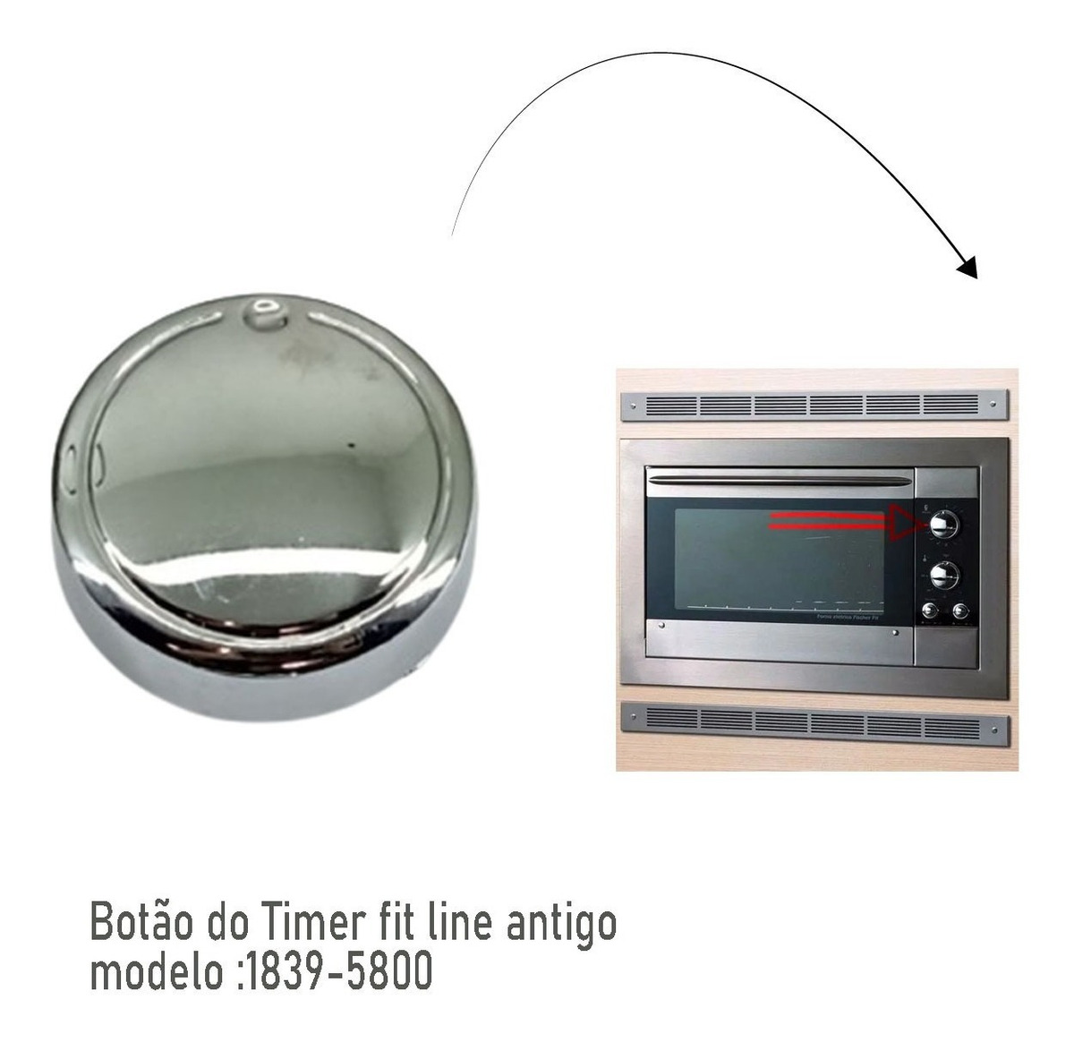 Botao Do Timer Forno Elétrico Fischer Fit Line Original Mercado Livre