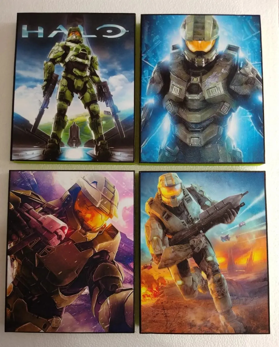 Halo Cuadros Decorativos Set De 4 Piezas Mercado Libre