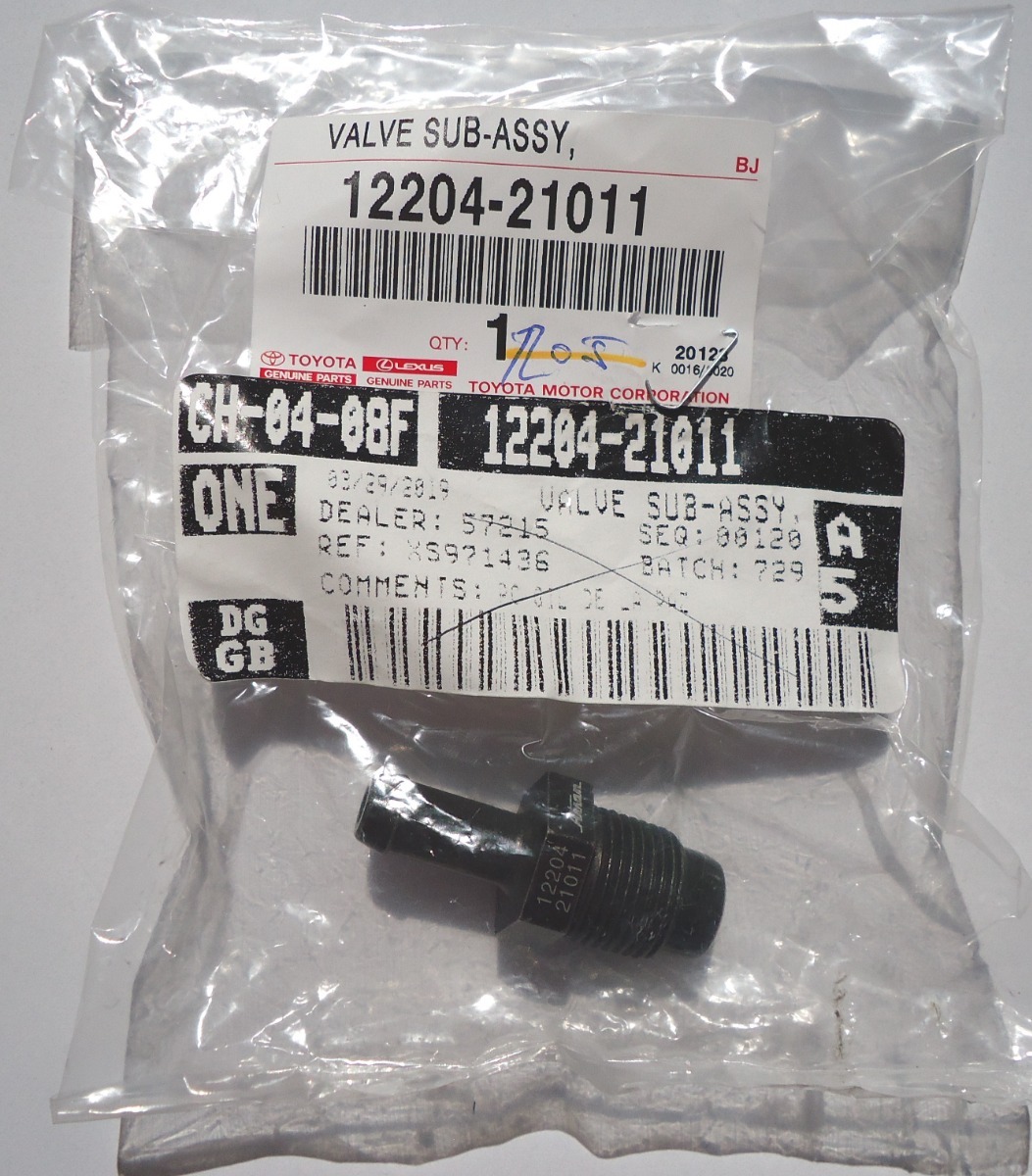 Valvula Pcv 21011 Original Toyota Prius 1.5l 0108 Yaris 1.5l 0708