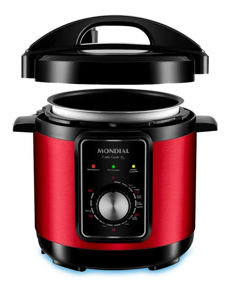 Panela Elétrica Pressão Mondial Pe47 Vermelha Pratic Cook Mercado Livre