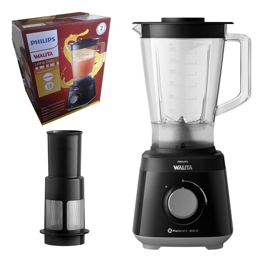 Liquidificador Philips Walita Preto 110v Daily 600w Problend Frete grátis