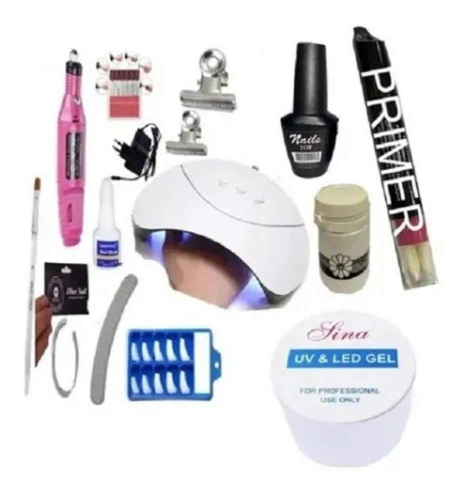 Kit Unhas Acrigel + Cabine Uv Lixa Kit Gel Acrygel Original Mercado Livre
