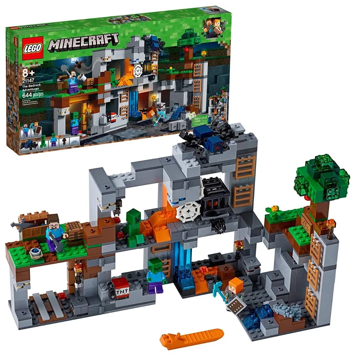 Lego Minecraft Bedrock Adventures 21147 Aventuras Subterra Mercado Libre