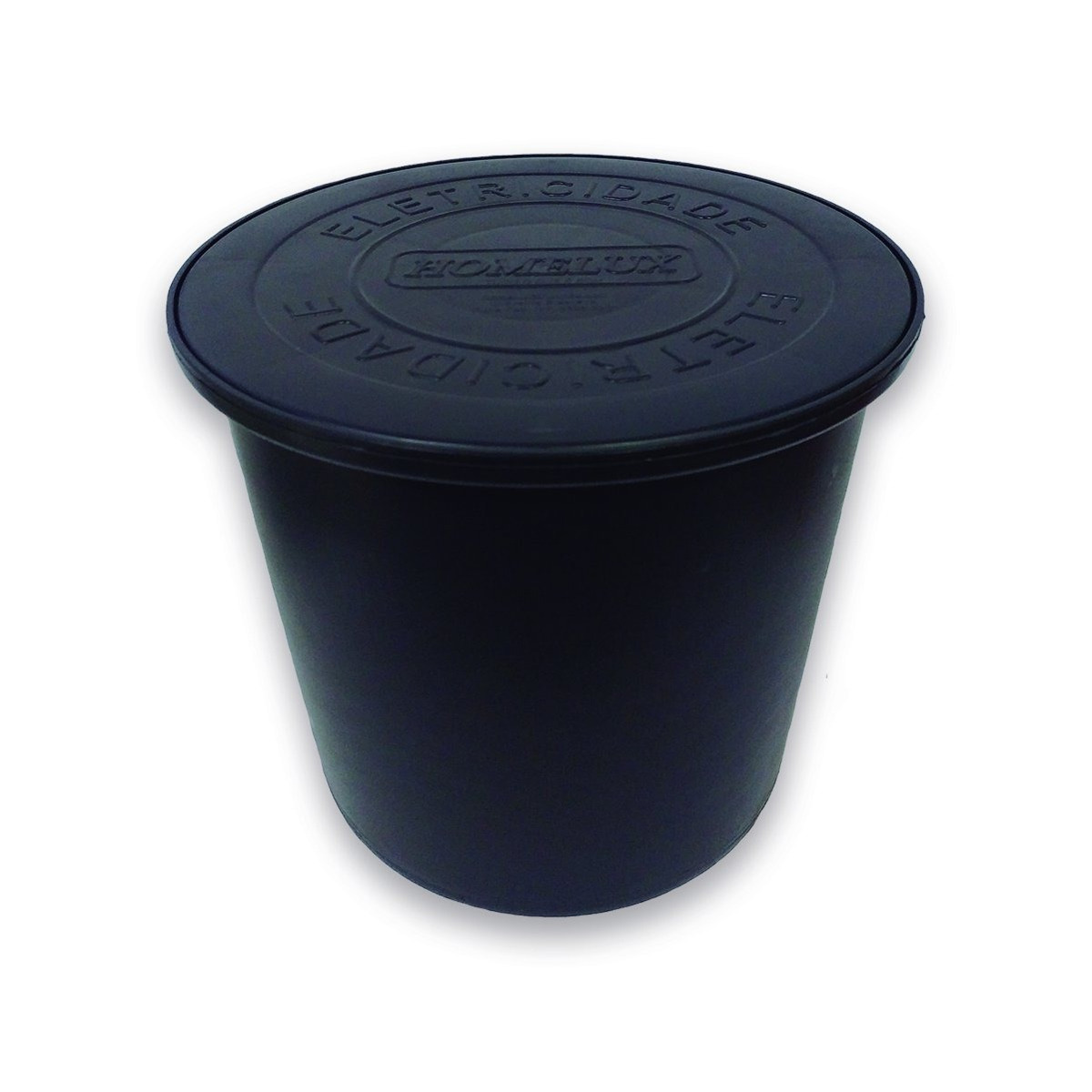 Caixa Inspeção Aterramento Elétrico Plástica Preta 19 X 23cm Mercado