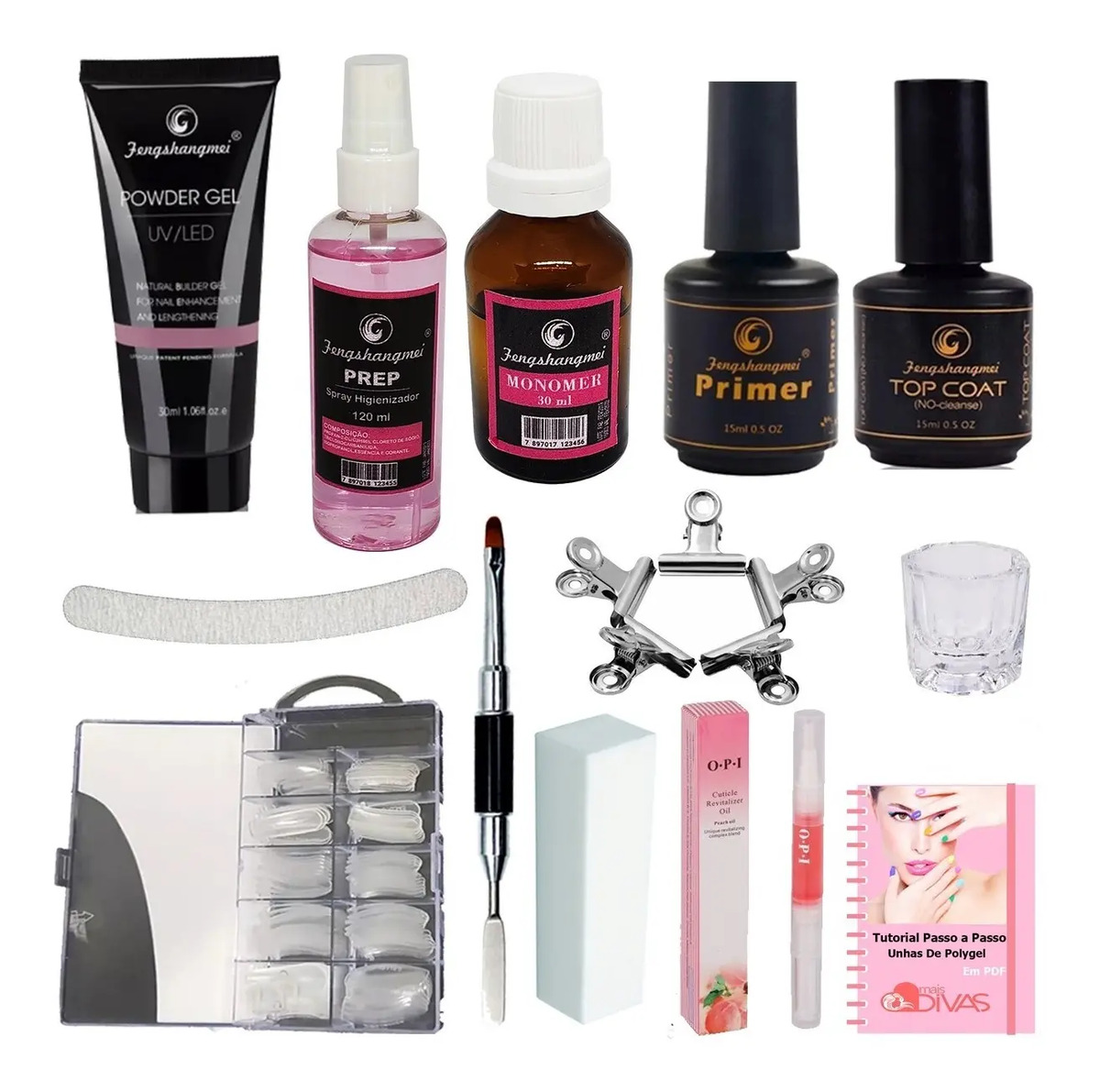 Kit Unhas Gel Poligel Polygel Fengshangmei Unhas Molde F1 Mercado Livre