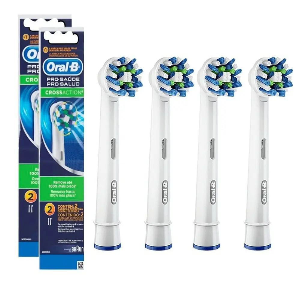 Refil Crossaction Para Escova Eletrica Oralb Braun C/ 4 Un Mercado Livre