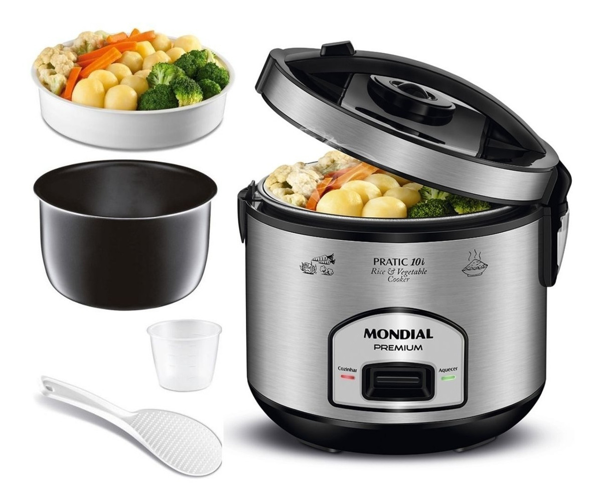 Panela Elétrica De Arroz Com Suporte Cozedor De Legumes 5 Xícaras