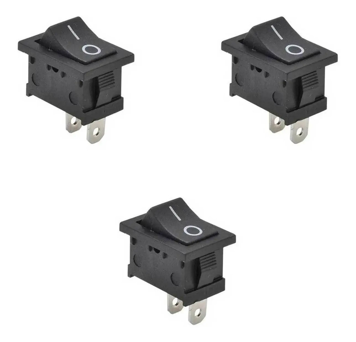 3x Chave Gangorra De Pulso 2t 15x20mm 6a Preta Kcd11112 Mercado Livre