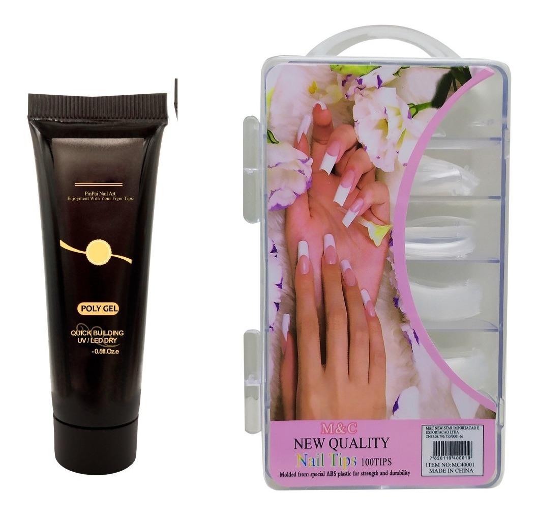 Kit Unhas Poly Gel Uv Construtor Com 100 Mold F1 Mercado Livre