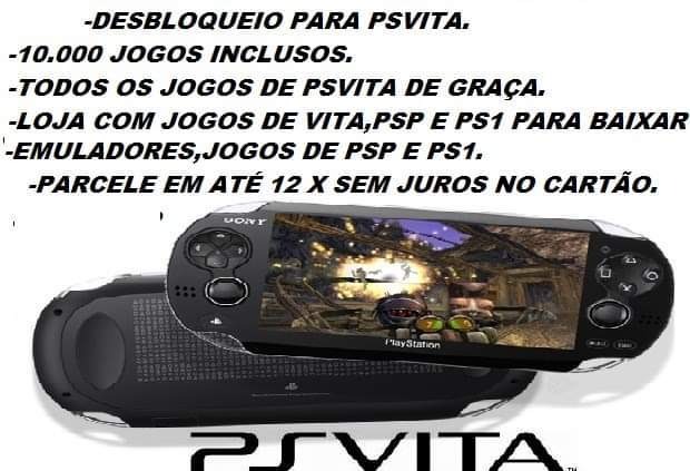 Desbloqueio Para Psvita+10.000 Jogos +cartão 64gb +garantia Mercado Livre