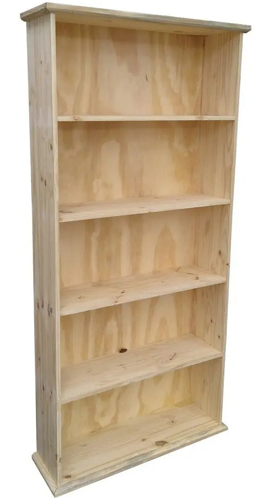 Biblioteca De Madera De Pino Recta 080 Cm De Ancho Rosario Mercado Libre