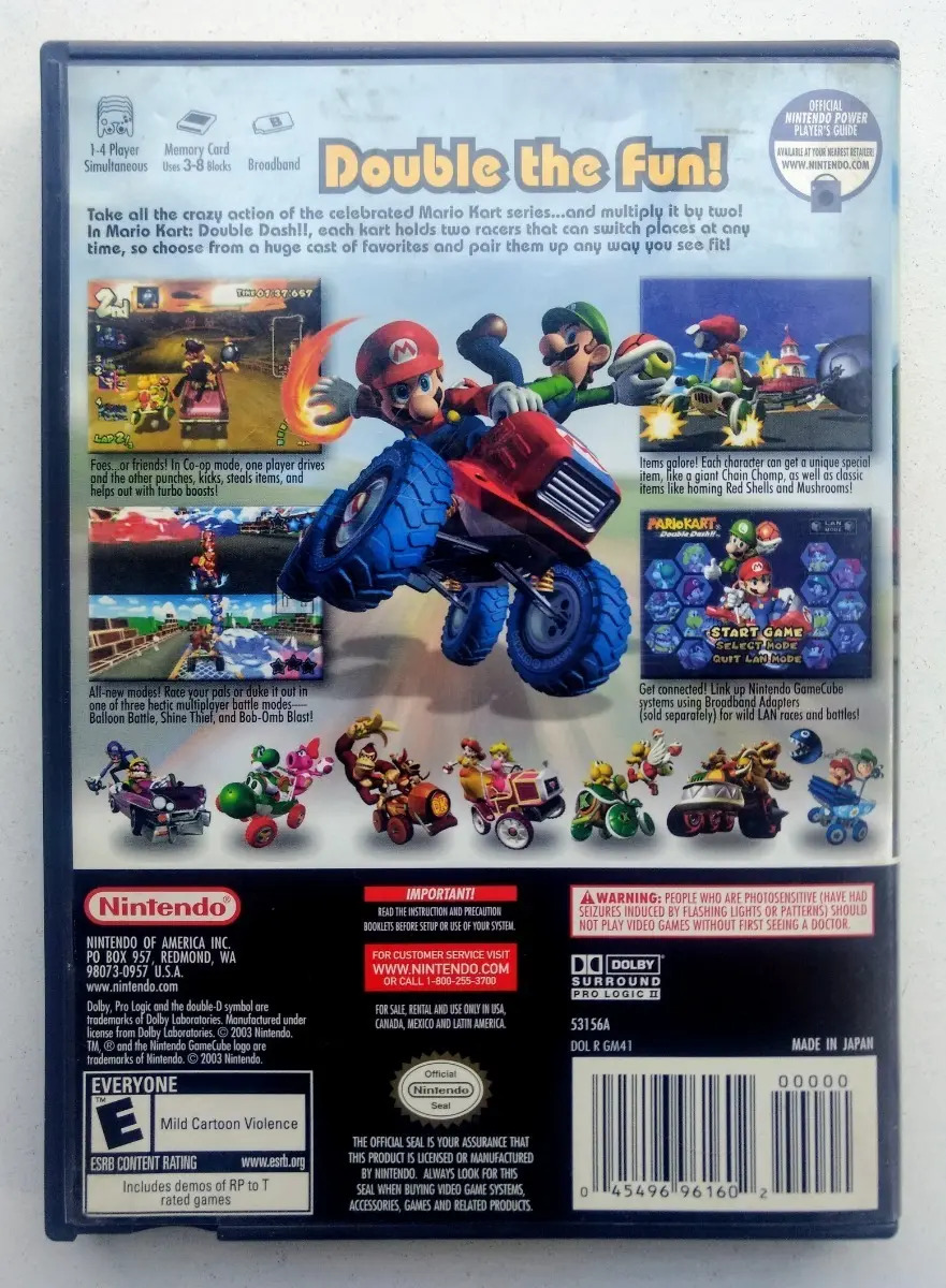 Mario Kart Double Dash Game Cube + Bonus Disc Mercado Libre