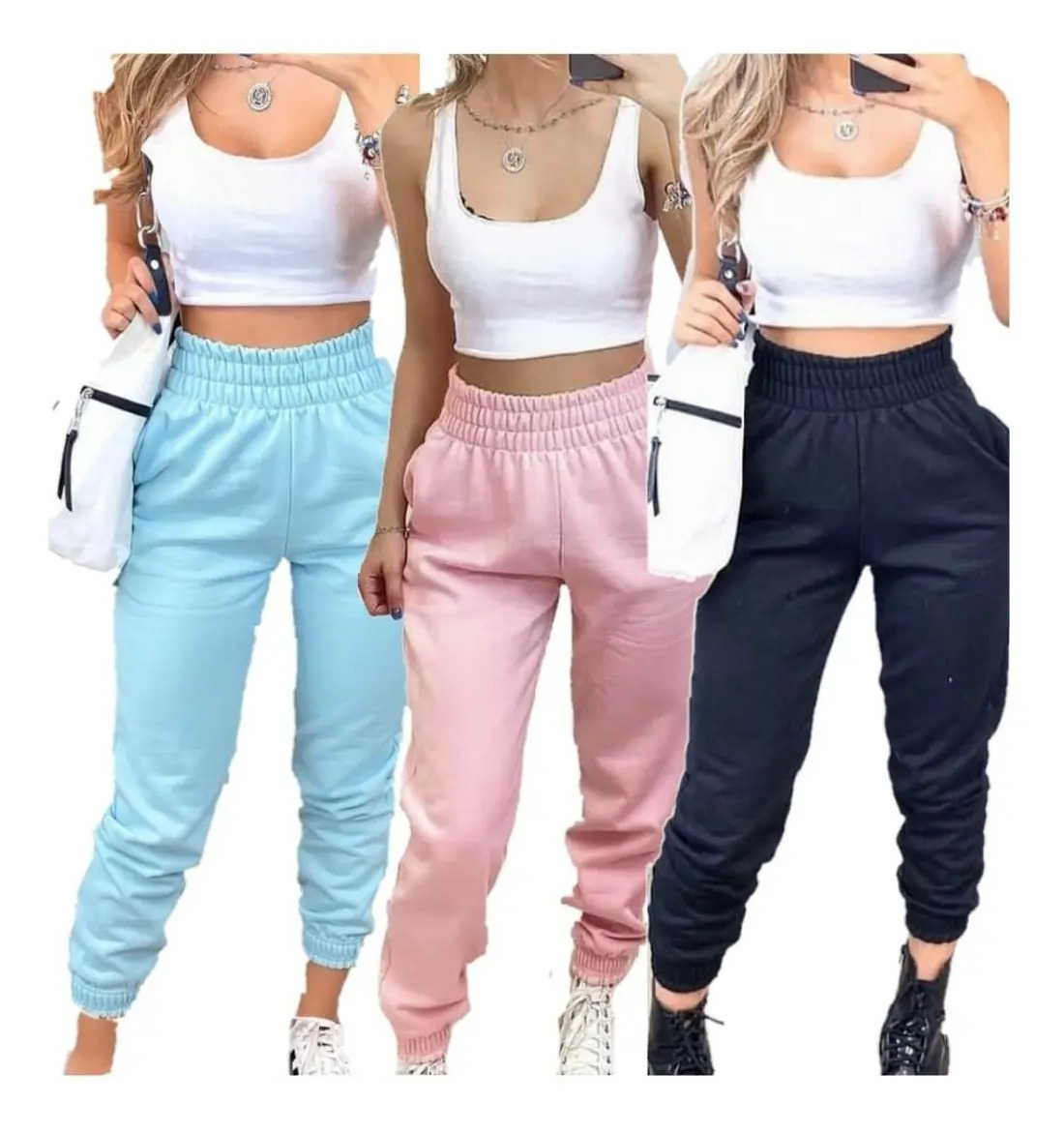 Calça Moletom Feminina Moda Inverno Feminino Jogger Tumblr Mercado Livre