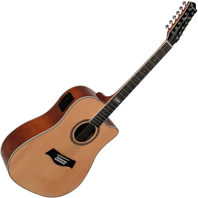Violão Folk Tagima 12 Cordas Elétrico Aço Kansas Xii Natural Mercado