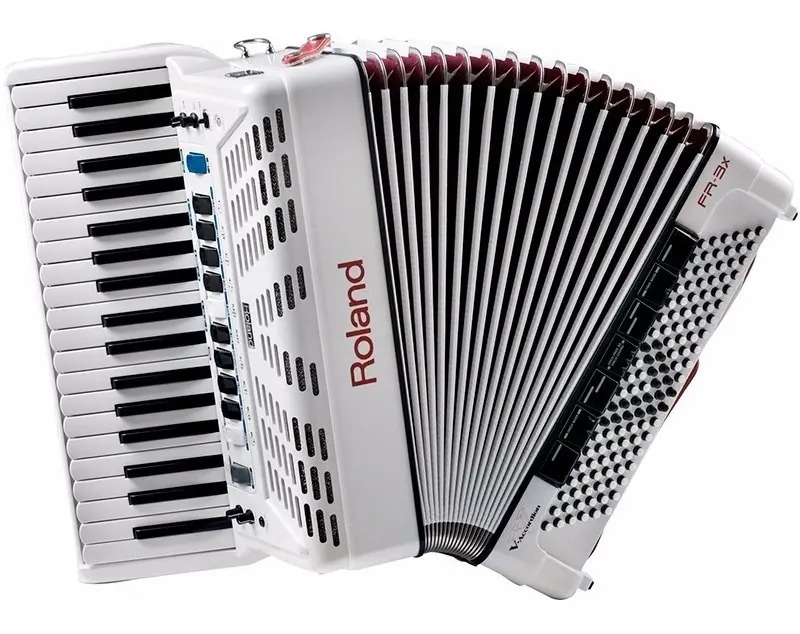 Sanfona Acordeon Roland Fr3x ElÃ©trico Branco Com Bag Mercado Livre