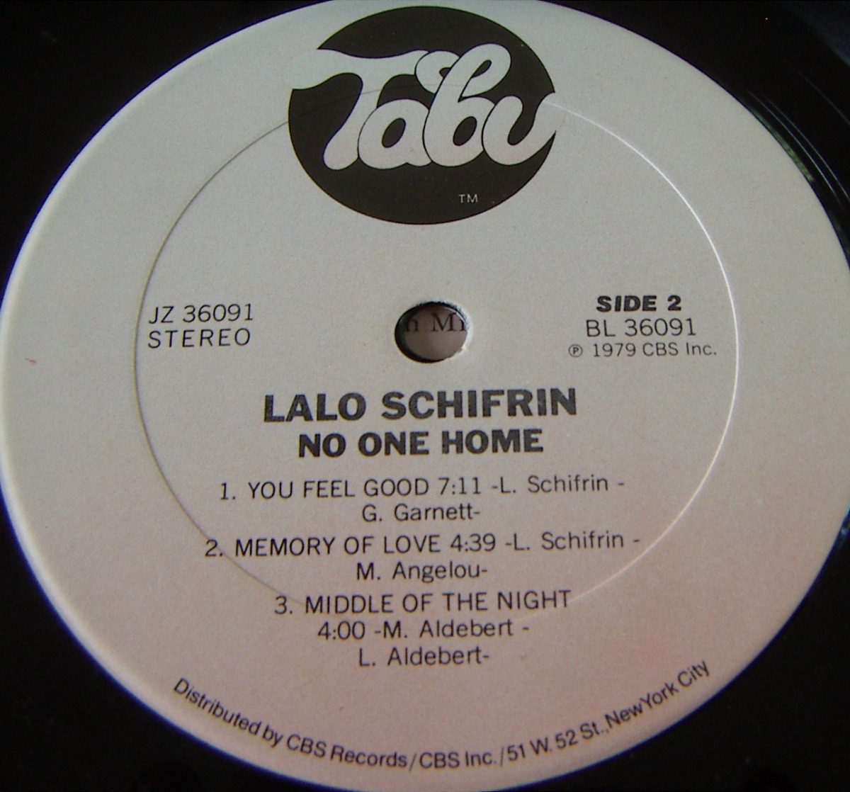 Jazz Inter, Lalo Schifrin, No One Home Lp12´, Hecho En U S A Mercado
