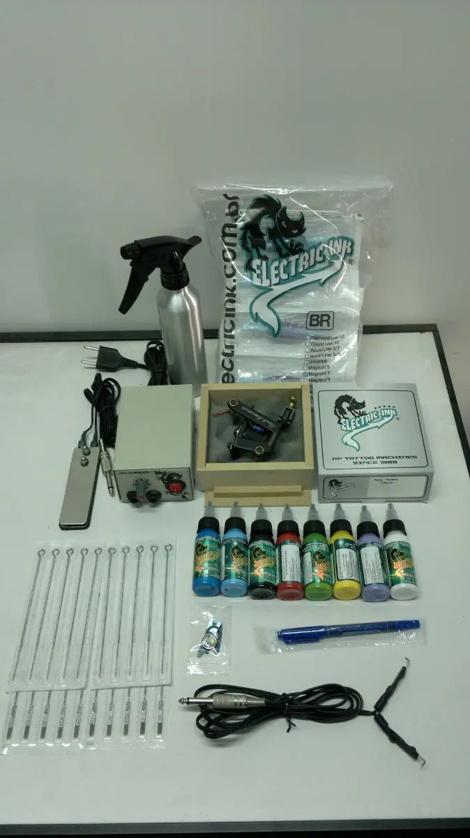 Mega Kit Tatuagem Máquina Paulo Fernando Electric Ink Tattoo Mercado