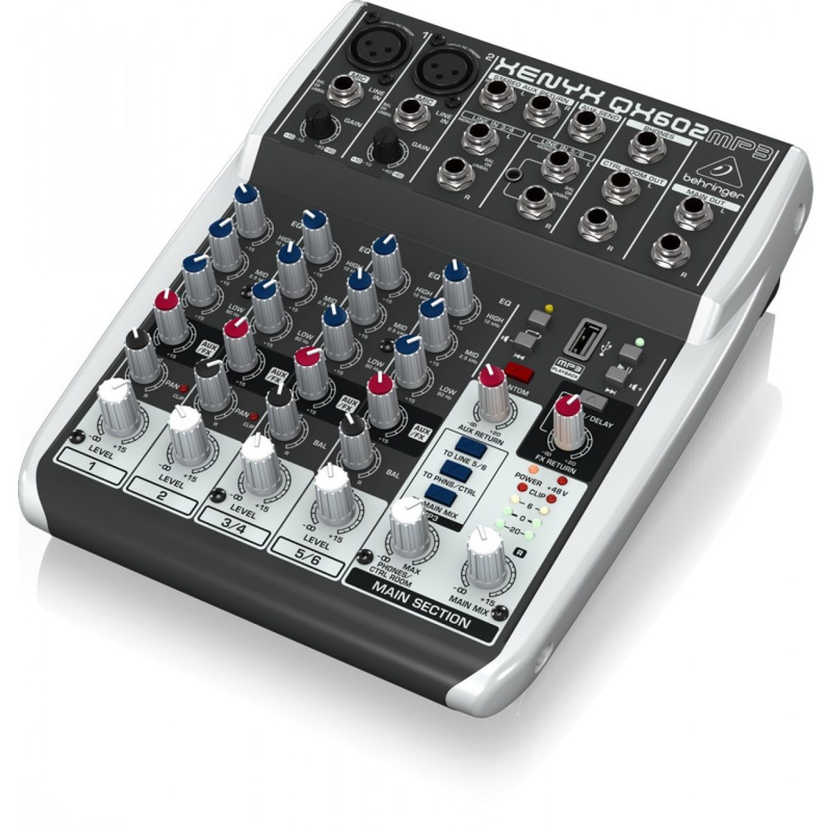 Mezcladora Behringer 6 Canales Con Reproductor Mp3 Qx602mp3 Mercado Libre