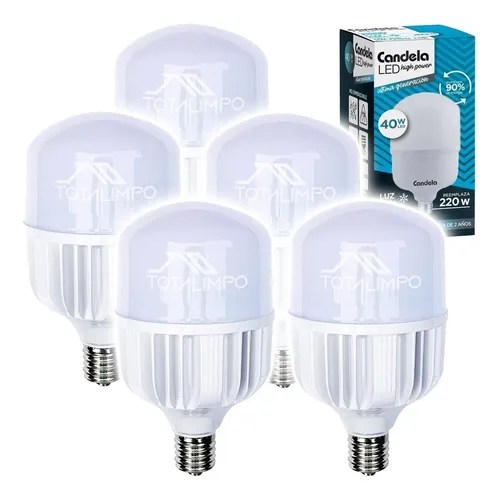 5 Lámparas Galponeras Led 40w Candela High Power 7313