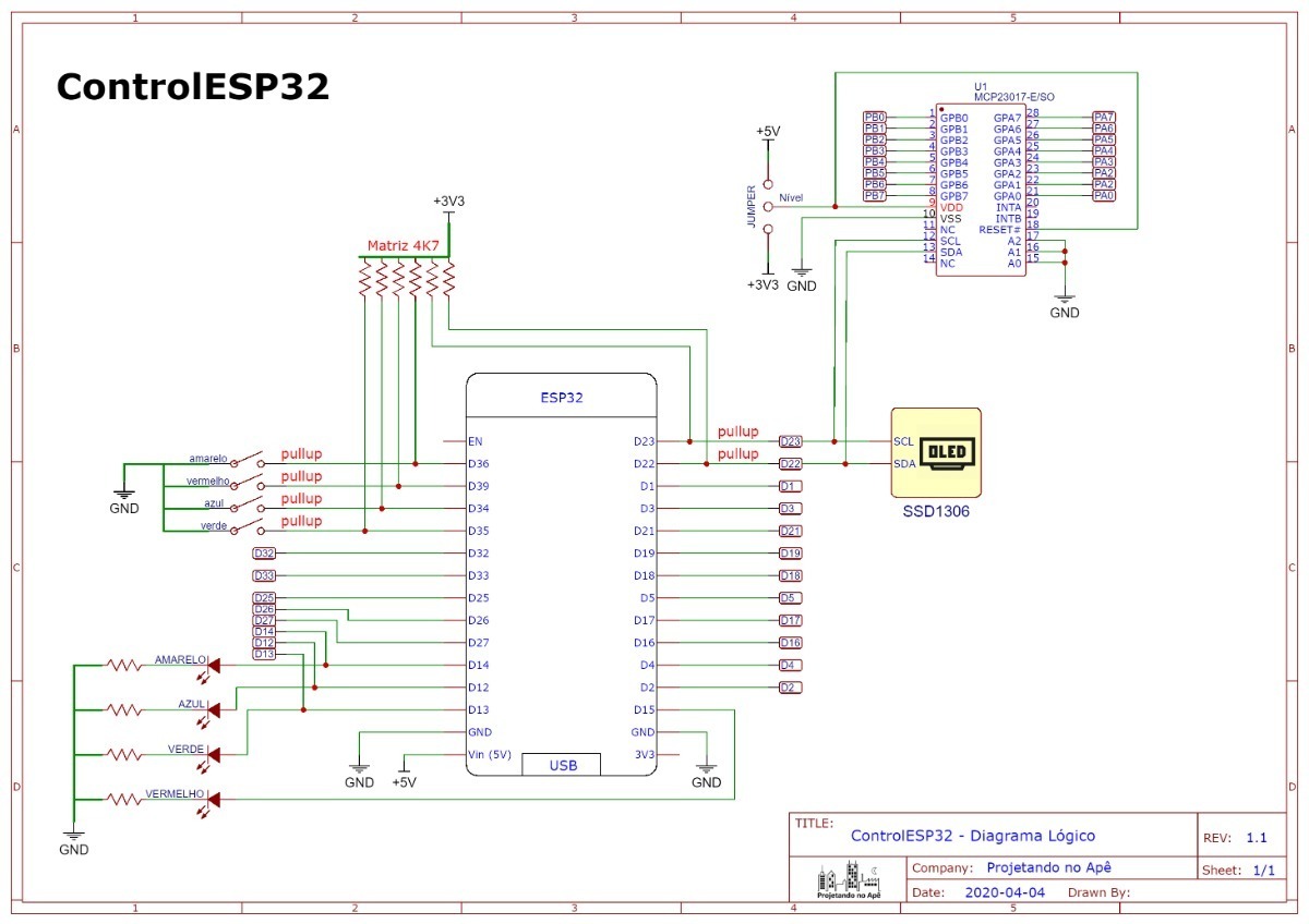 Shield Esp32 Mcp23017 Botões Regulador Display Oled Ssd1306 Mercado Livre