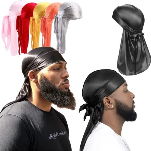 Bandana Durag Silky Cetim Waves Preta MercadoLivre