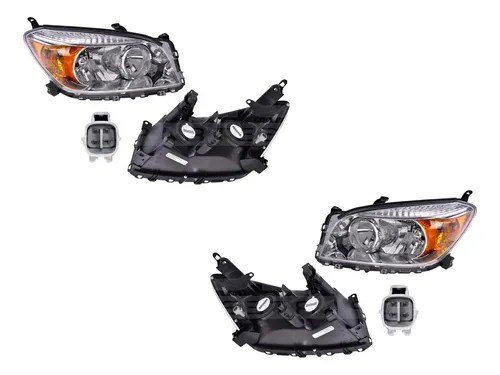 Par Faros Toyota Rav4 2006 2007 2008 Fondo Cromado Depo