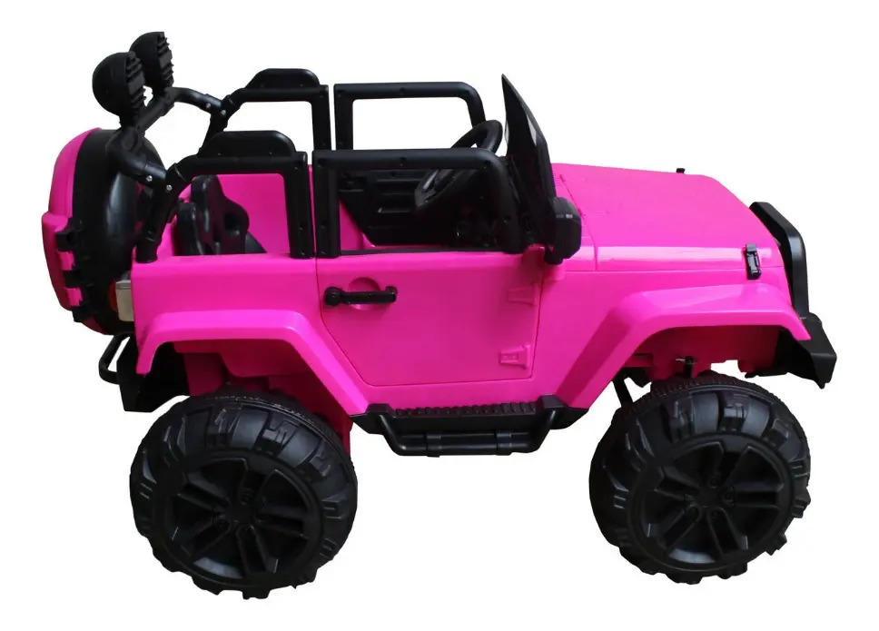 Carro Eletrico Infantil Meninas Controle Luz Som Jeep Rosa Mercado Livre