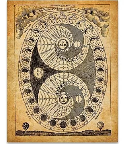 Poster Gráfico De Astronomía De Las Fases De La Luna - Imp | Cuotas sin