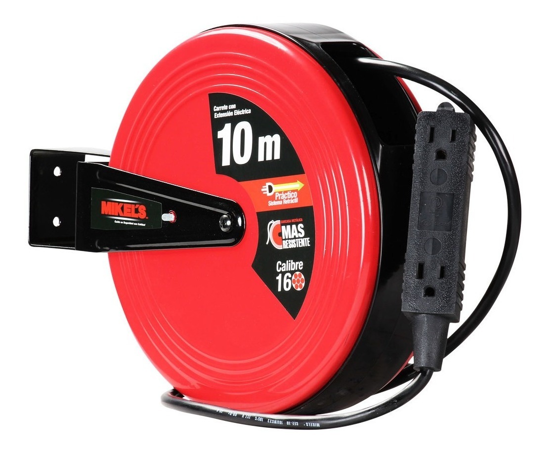 Carrete Con Extensión Eléctrica 10 M Mikels Envío gratis