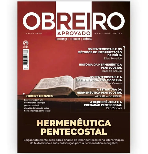 Revista Obreiro Aprovado Jan Fev Mar 2021 Cpad Mercado Livre