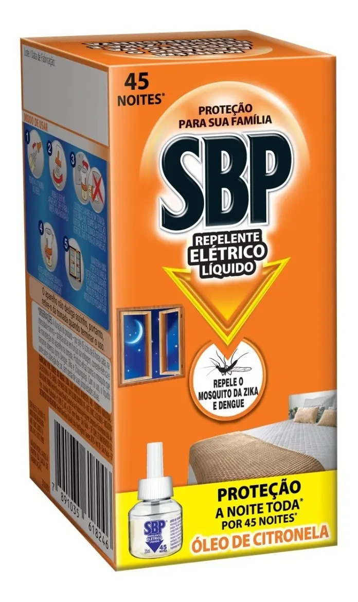 Kit 2 Refil Liquido Elétrico Sbp 45 Noites Óleo De Citronela Mercado